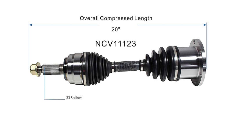 GSP NCV11123 CV Axle Shaft Assembly - Left or Right Front (Driver or Passenger Side) - Image 5